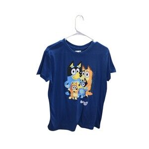 Bluey T-Shirt Unisex Adult Size Small Blue Cotton Blend
